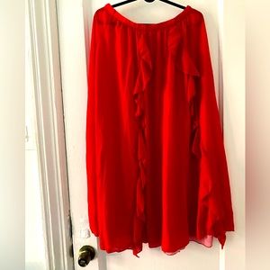 Deep V Red Cutout One Piece Swimsuit and Skirt
Only Red Cover Up/L X 1